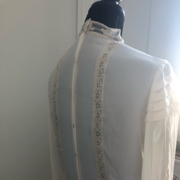 NWOT Zara Vintage Like Lace Blouse - Picture 5 of 6